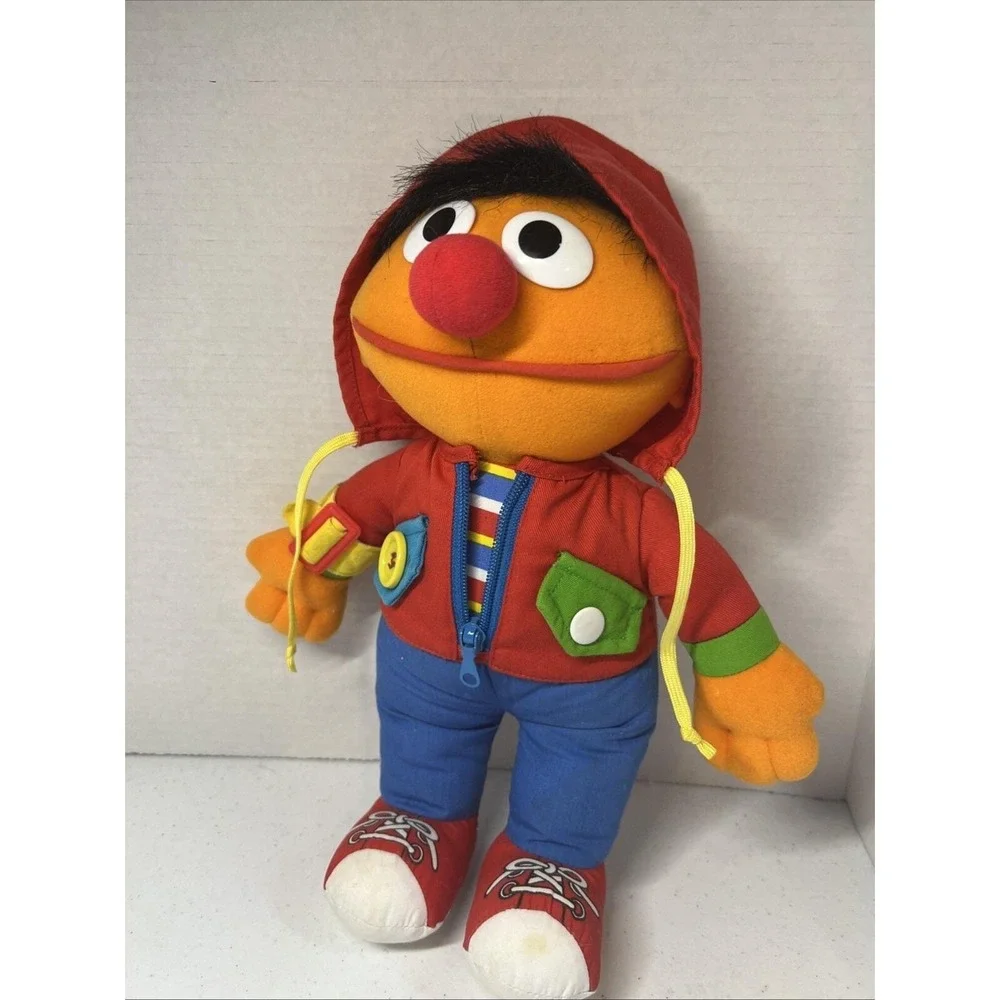 Vintage Playskool Sesame Street Dress Me Up Ernie Plush Doll 1990s